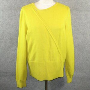 Fierce by Mally Roncal Charteuse Cutout Sweater Yellow XL NEW